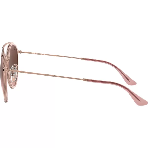 RayBan Rb3647n Double Bridge Round SunglassesCopperPink Gradient Brown