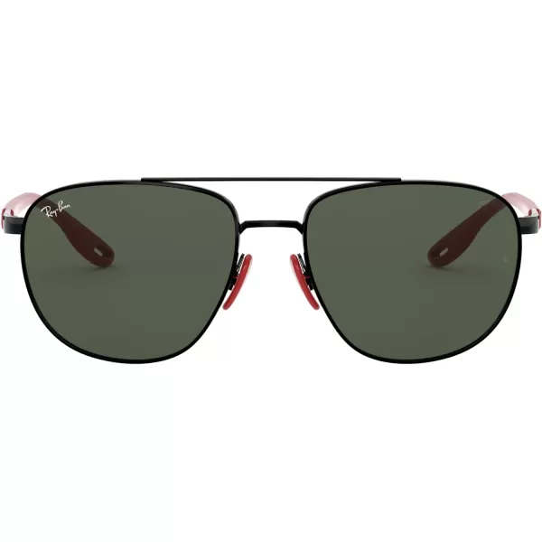 RayBan Rb3659m Scuderia Ferrari Collection Square SunglassesBlackDark Green