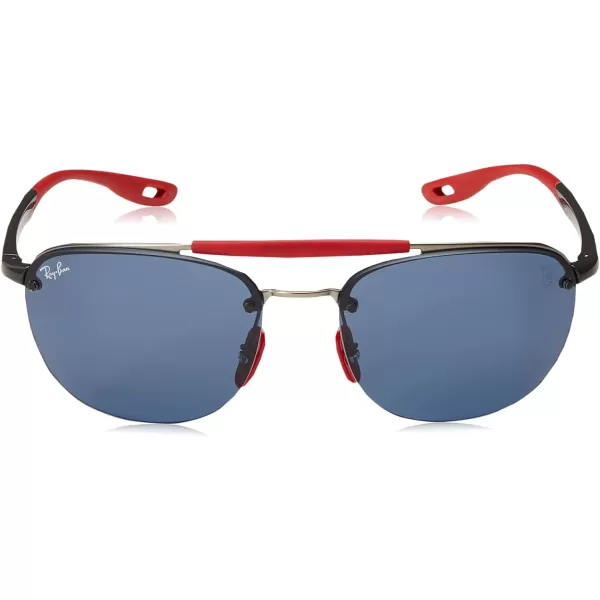 RayBan Rb3662m Scuderia Ferrari Collection Square SunglassesMatte GunmetalDark Blue