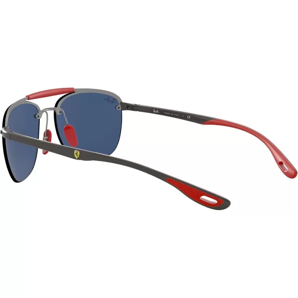 RayBan Rb3662m Scuderia Ferrari Collection Square SunglassesMatte GunmetalDark Blue