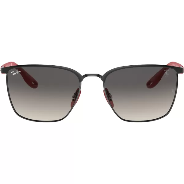 RayBan Rb3673m Scuderia Ferrari Collection Square SunglassesMatte BlackGrey Gradient Dark Grey