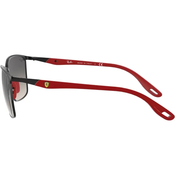 RayBan Rb3673m Scuderia Ferrari Collection Square SunglassesMatte BlackGrey Gradient Dark Grey