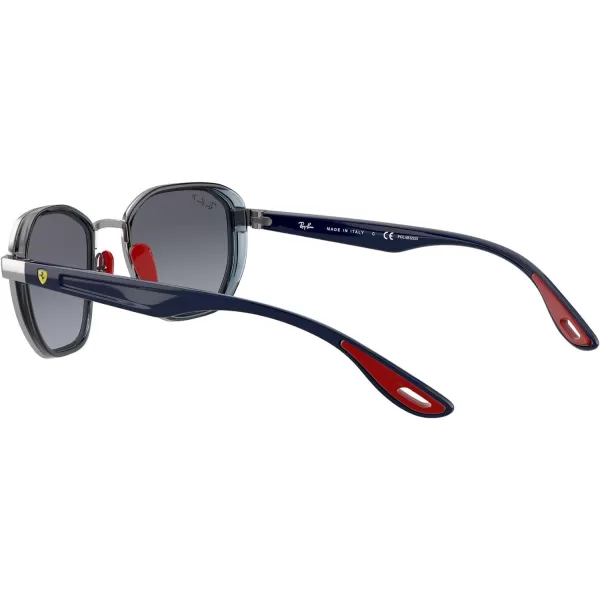 RayBan Rb3674m Scuderia Ferrari Collection Round SunglassesGunmetalChromance Blue Mirrored Gold Polarized