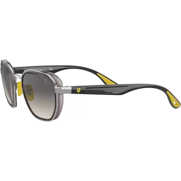RayBan Rb3674m Scuderia Ferrari Collection Round SunglassesGunmetalLight Grey Gradient Dark Grey