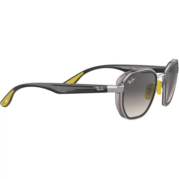 RayBan Rb3674m Scuderia Ferrari Collection Round SunglassesGunmetalLight Grey Gradient Dark Grey