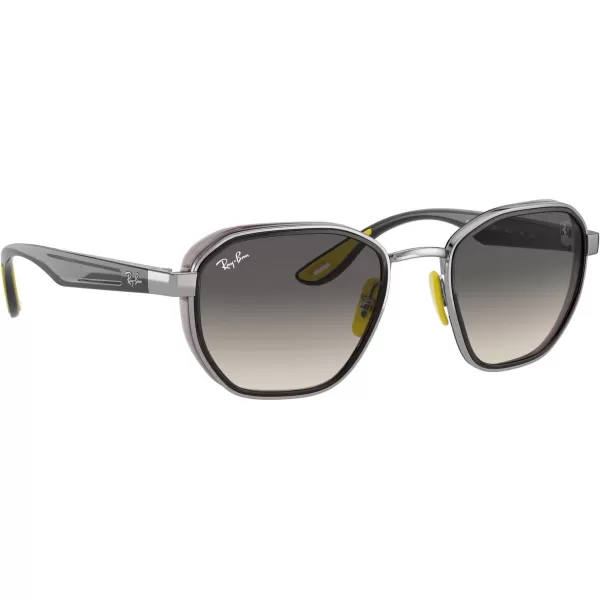 RayBan Rb3674m Scuderia Ferrari Collection Round SunglassesGunmetalLight Grey Gradient Dark Grey