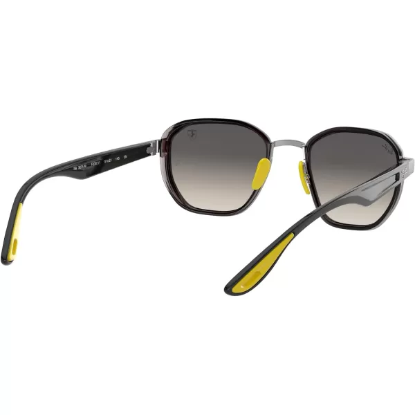 RayBan Rb3674m Scuderia Ferrari Collection Round SunglassesGunmetalLight Grey Gradient Dark Grey