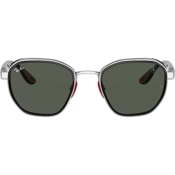 RayBan Rb3674m Scuderia Ferrari Collection Round SunglassesSilverDark Green