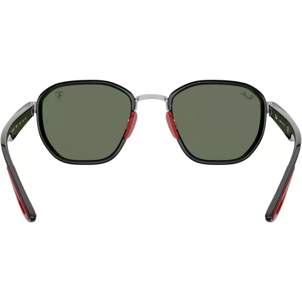 RayBan Rb3674m Scuderia Ferrari Collection Round SunglassesSilverDark Green