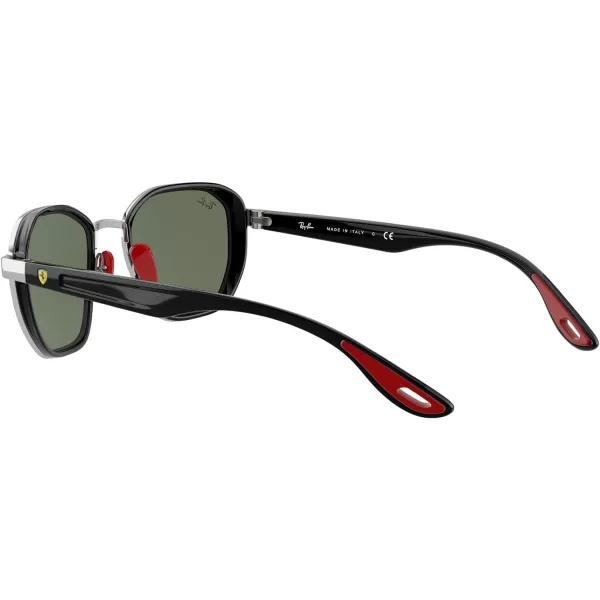 RayBan Rb3674m Scuderia Ferrari Collection Round SunglassesSilverDark Green