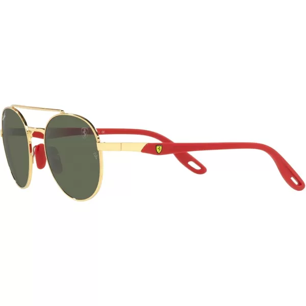 RayBan Rb3696m Scuderia Ferrari Collection Round SunglassesGoldDark Green