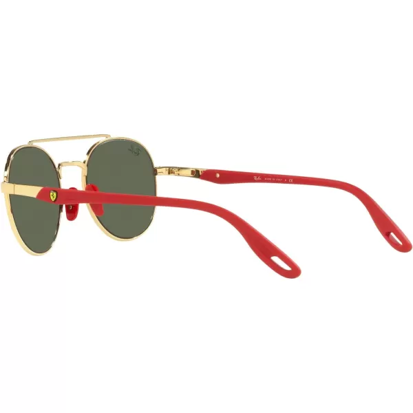 RayBan Rb3696m Scuderia Ferrari Collection Round SunglassesGoldDark Green