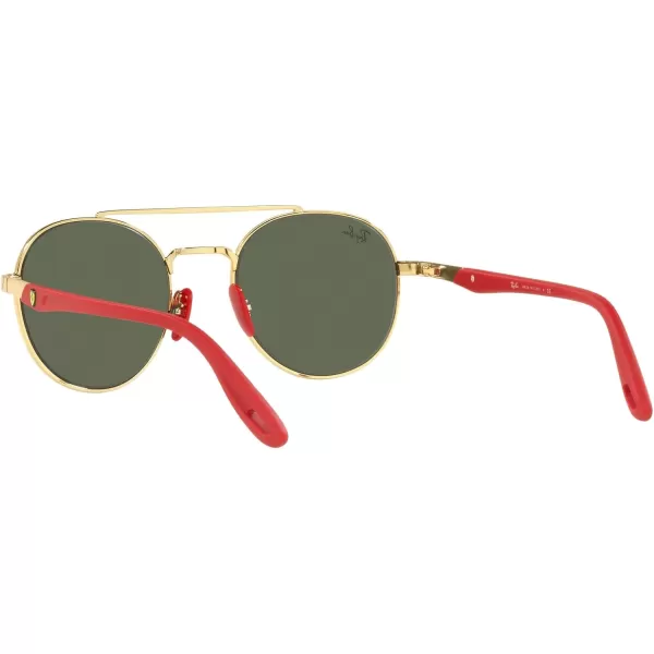 RayBan Rb3696m Scuderia Ferrari Collection Round SunglassesGoldDark Green