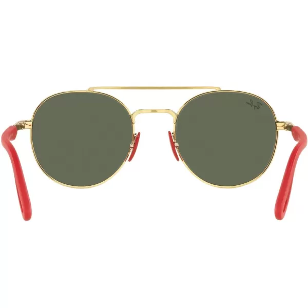 RayBan Rb3696m Scuderia Ferrari Collection Round SunglassesGoldDark Green