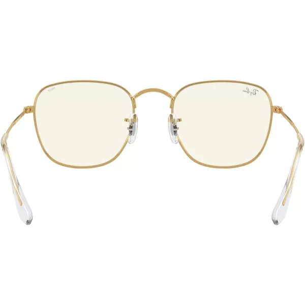 RayBan Rb3857 Frank Square SunglassesLegend GoldClear to Grey Photochromic Blue Light Filtering