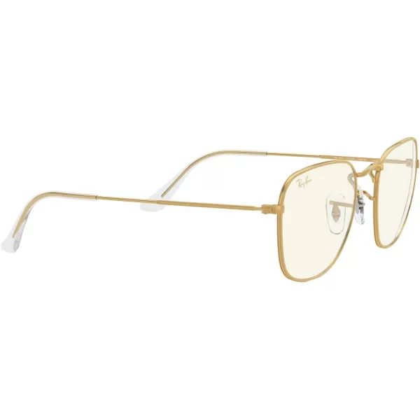 RayBan Rb3857 Frank Square SunglassesLegend GoldClear to Grey Photochromic Blue Light Filtering