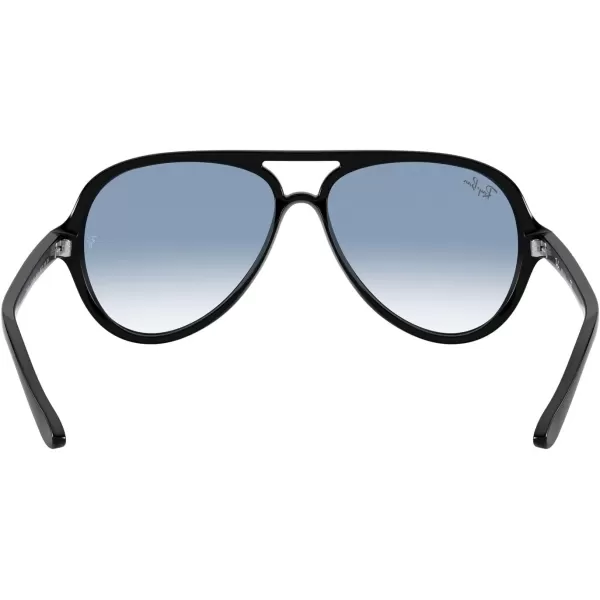 RayBan Rb4125 Cats 5000 Aviator SunglassesBlackClear Gradient Blue