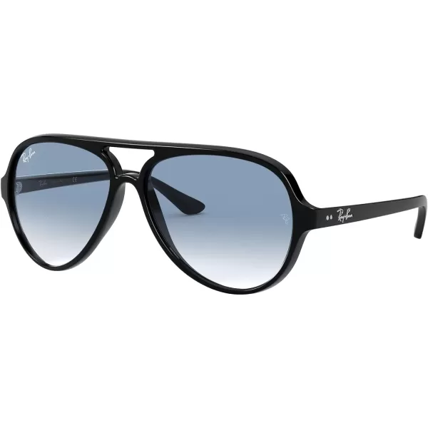 RayBan Rb4125 Cats 5000 Aviator SunglassesBlackClear Gradient Blue