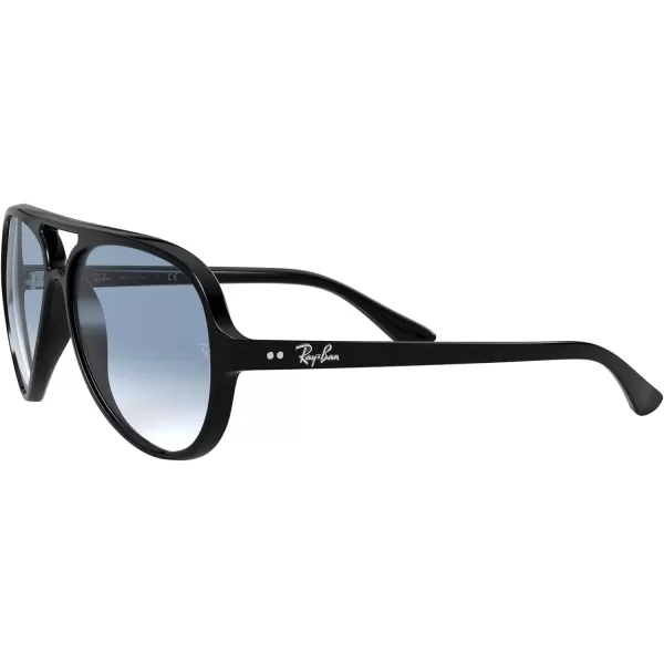 RayBan Rb4125 Cats 5000 Aviator SunglassesBlackClear Gradient Blue