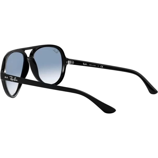 RayBan Rb4125 Cats 5000 Aviator SunglassesBlackClear Gradient Blue