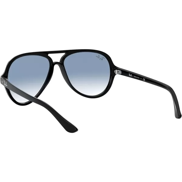 RayBan Rb4125 Cats 5000 Aviator SunglassesBlackClear Gradient Blue