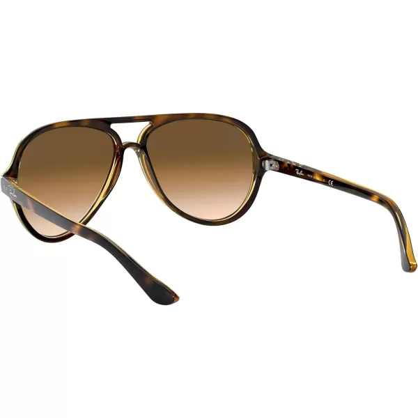 RayBan Rb4125 Cats 5000 Aviator SunglassesLight HavanaClear Gradient Brown