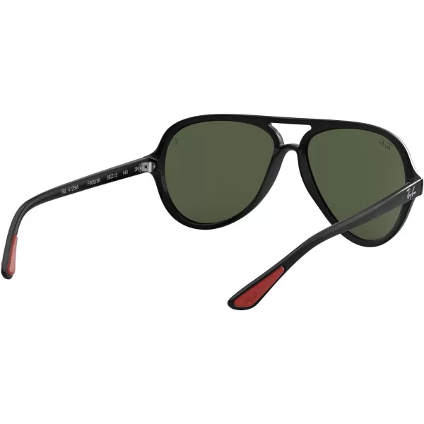 RayBan Rb4125m Scuderia Ferrari Collection Aviator SunglassesBlackG15 Green