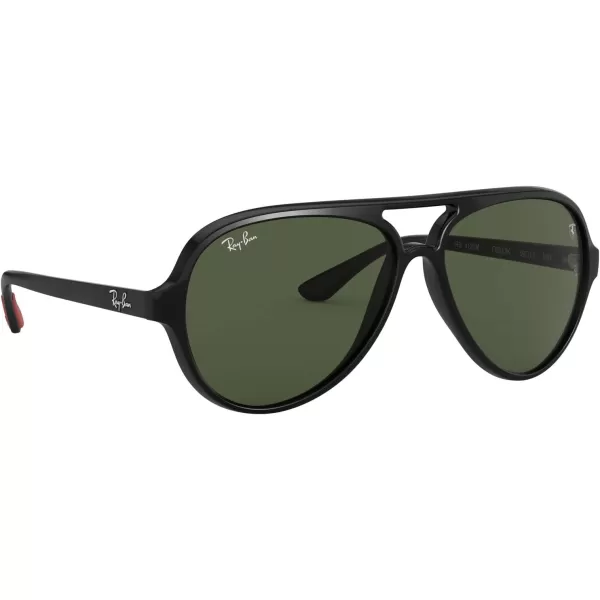 RayBan Rb4125m Scuderia Ferrari Collection Aviator SunglassesBlackG15 Green