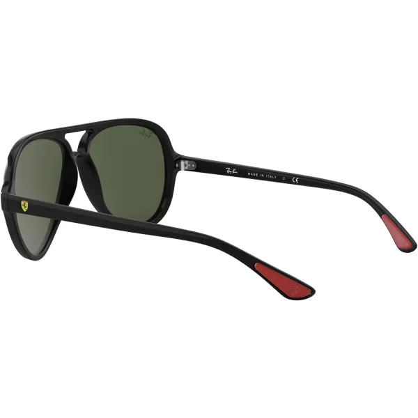 RayBan Rb4125m Scuderia Ferrari Collection Aviator SunglassesBlackG15 Green
