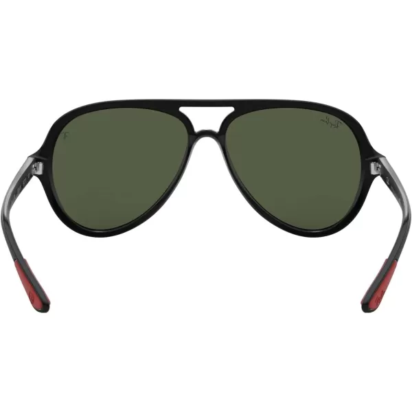 RayBan Rb4125m Scuderia Ferrari Collection Aviator SunglassesBlackG15 Green