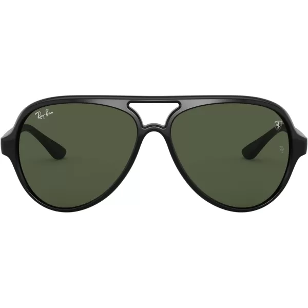 RayBan Rb4125m Scuderia Ferrari Collection Aviator SunglassesBlackG15 Green