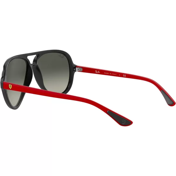 RayBan Rb4125m Scuderia Ferrari Collection Aviator SunglassesBlackLight Grey Gradient Dark Grey