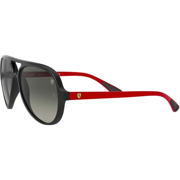 RayBan Rb4125m Scuderia Ferrari Collection Aviator SunglassesBlackLight Grey Gradient Dark Grey