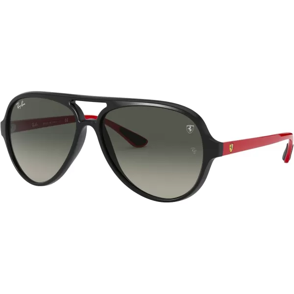 RayBan Rb4125m Scuderia Ferrari Collection Aviator SunglassesBlackLight Grey Gradient Dark Grey