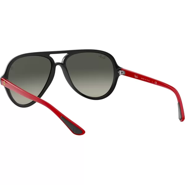 RayBan Rb4125m Scuderia Ferrari Collection Aviator SunglassesBlackLight Grey Gradient Dark Grey