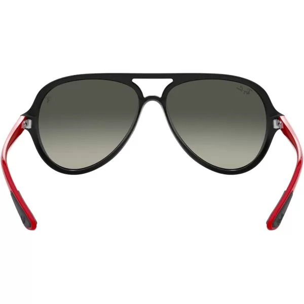 RayBan Rb4125m Scuderia Ferrari Collection Aviator SunglassesBlackLight Grey Gradient Dark Grey