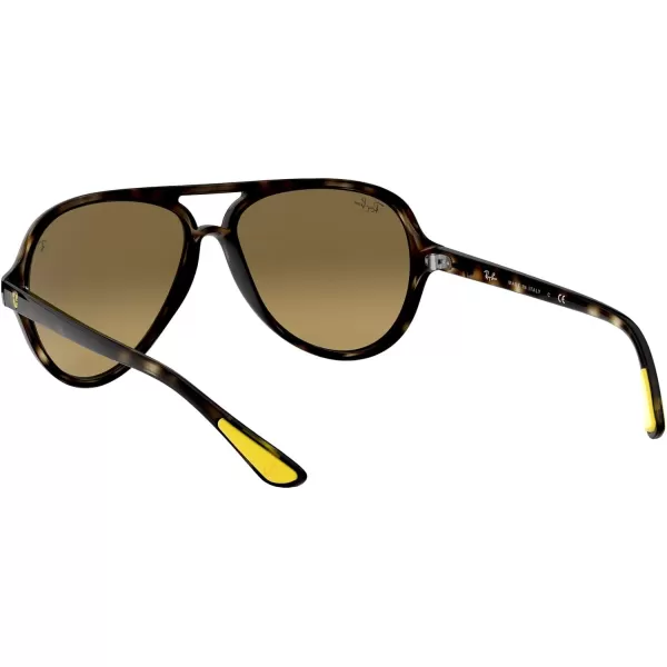 RayBan Rb4125m Scuderia Ferrari Collection Aviator SunglassesHavanaBrown Mirrored Gradient Grey