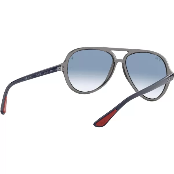 RayBan Rb4125m Scuderia Ferrari Collection Aviator SunglassesTransparent GreyClear Gradient Blue