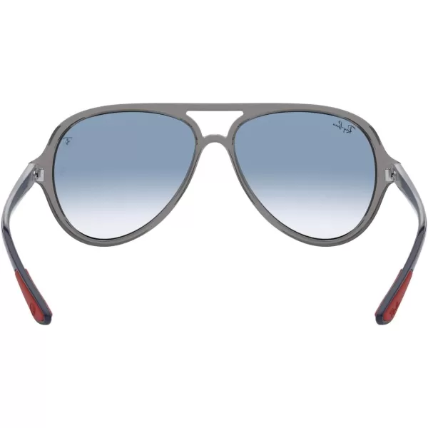 RayBan Rb4125m Scuderia Ferrari Collection Aviator SunglassesTransparent GreyClear Gradient Blue
