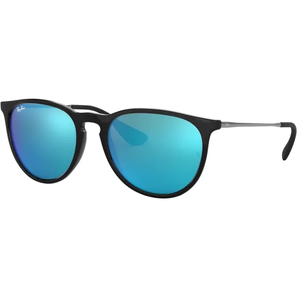 RayBan Rb4171 Erika Round SunglassesBlackBlue Flash
