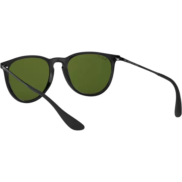 RayBan Rb4171 Erika Round SunglassesBlackPolarized Green