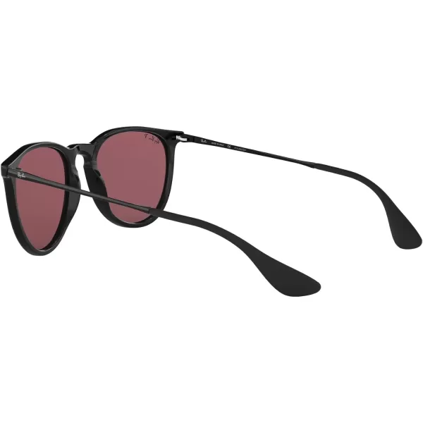RayBan Rb4171 Erika Round SunglassesBlackPolarized Purple