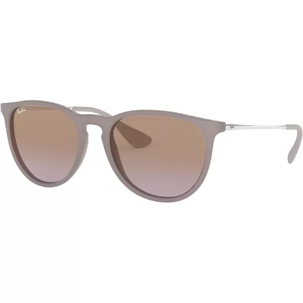 RayBan Rb4171 Erika Round SunglassesDark Rubber SandViolet Gradient Brown
