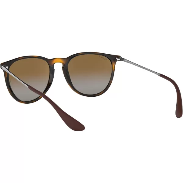 RayBan Rb4171 Erika Round SunglassesLight HavanaPolarized Grey Gradient Brown