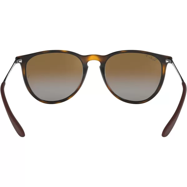 RayBan Rb4171 Erika Round SunglassesLight HavanaPolarized Grey Gradient Brown