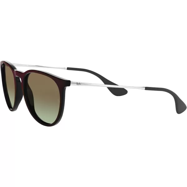 RayBan Rb4171 Erika Round SunglassesMirrored Red on BlackGreen Gradient Brown