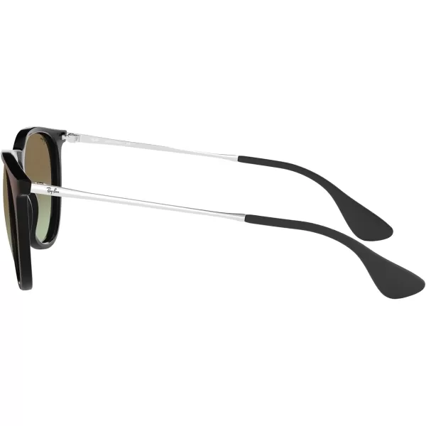 RayBan Rb4171 Erika Round SunglassesMirrored Red on BlackGreen Gradient Brown