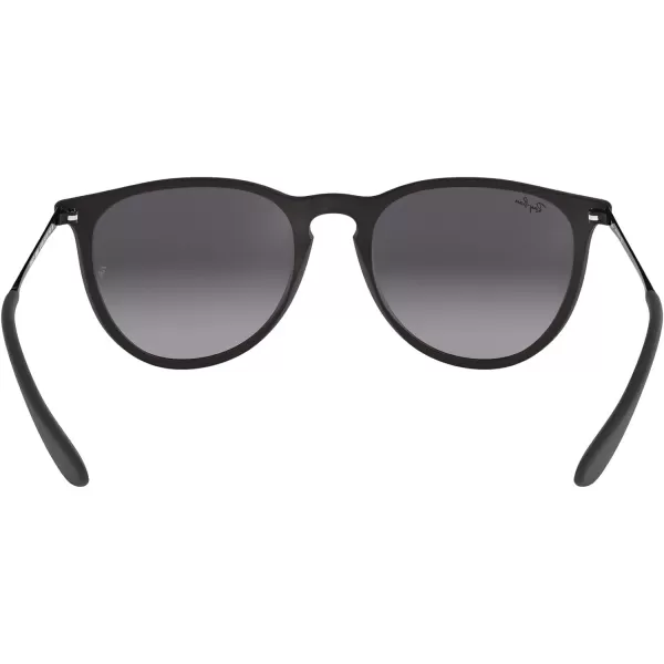 RayBan Rb4171 Erika Round SunglassesRubber BlackLight Grey Gradient Dark Grey