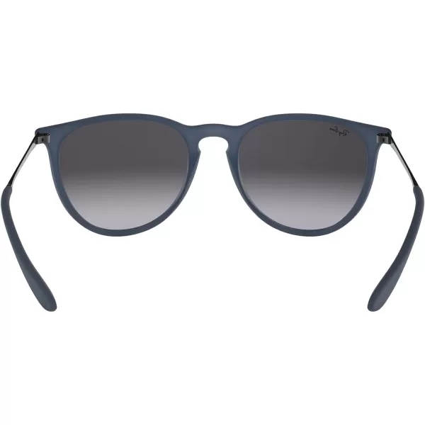 RayBan Rb4171 Erika Round SunglassesRubber BlueLight Grey Gradient Dark Grey