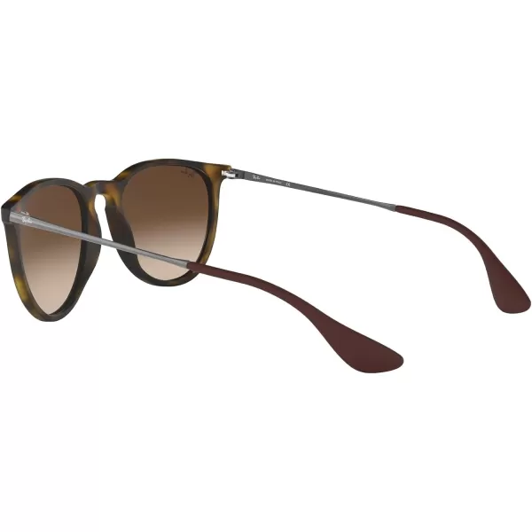 RayBan Rb4171 Erika Round SunglassesRubber HavanaBrown Gradient Dark Brown